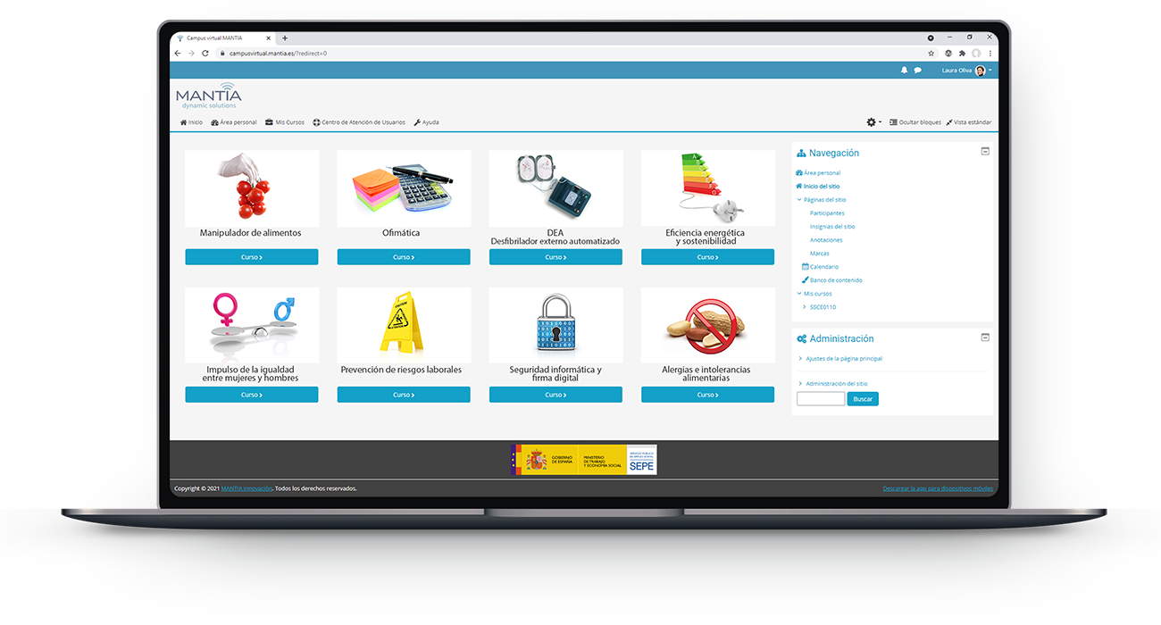 Campus virtual en portátil